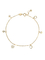 braccialetto stellato dell'oro dello storditore di Diamond Bracelets 0.08ct dell'oro di 1.7gram 18K