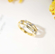 oro Diamond Rings di 0.1ct 18K CONTRO stile nobile di chiarezza 3gram
